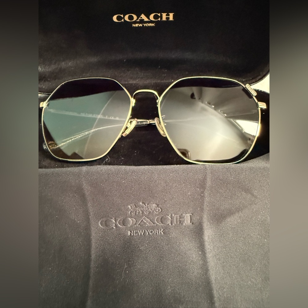 Coach Women's Sunglasses with Gold Frame